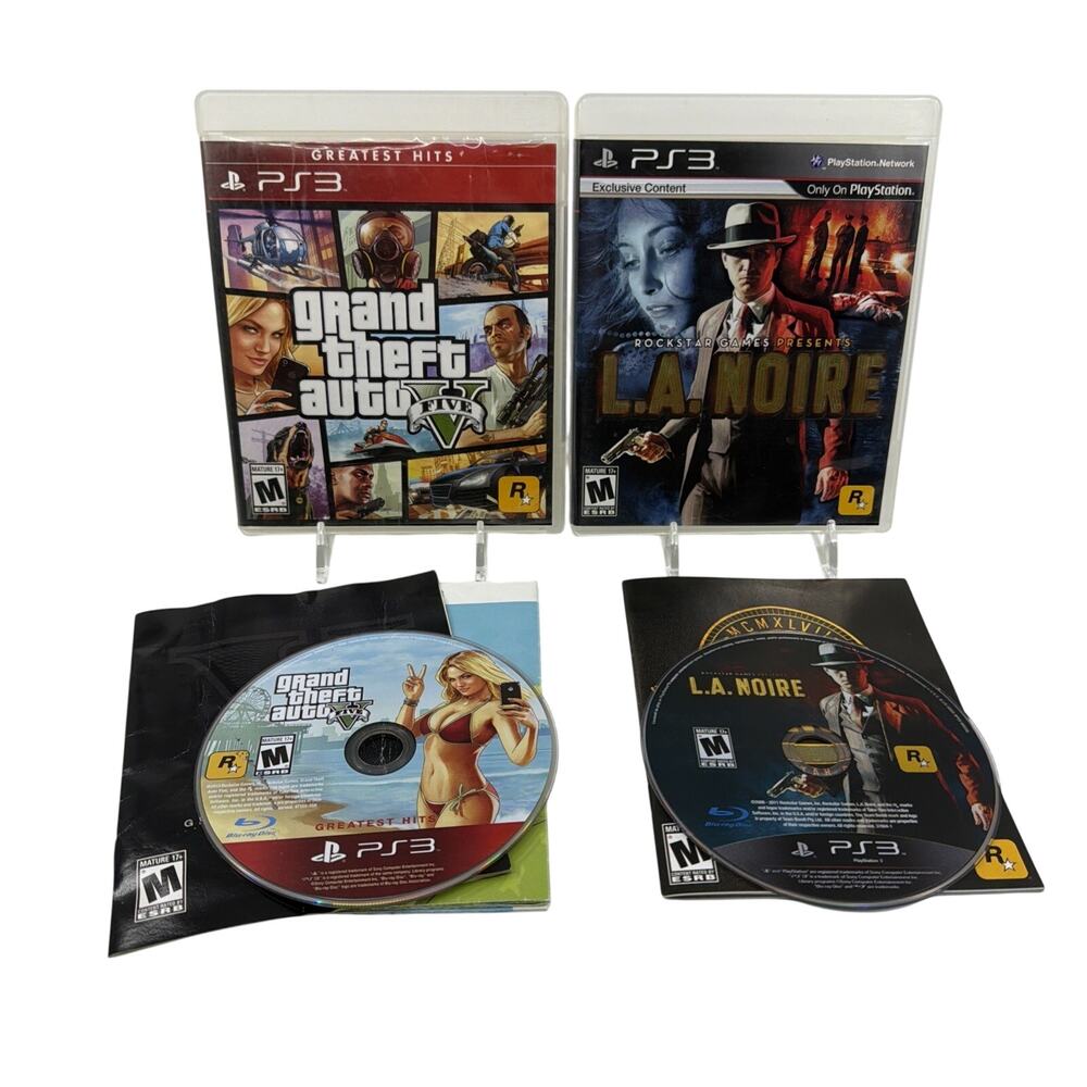 Lot of 2 PS3 Games Grand Theft Auto IV & L.A. Noire CIB Complete Tested